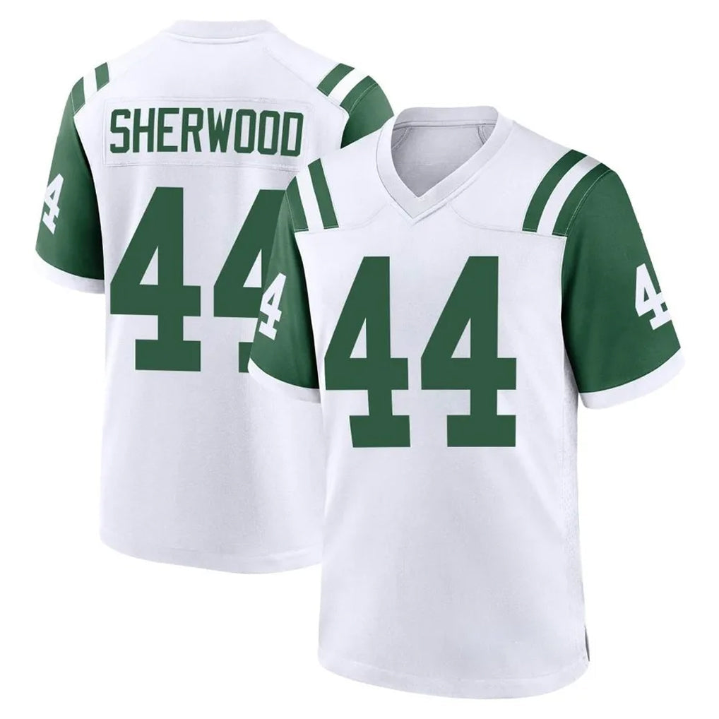 Choea NY.Jets #44 Jamien Sherwood Player White Classic Home Game Stitched Jerseys