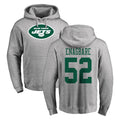 Choea NY.Jets #52 Kingsley Enagbare Player Gray LOGO Pullover Hoodies Limited Game Stitched Jerseys