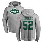 Choea NY.Jets #52 Kingsley Enagbare Player Gray LOGO Pullover Hoodies Limited Game Stitched Jerseys