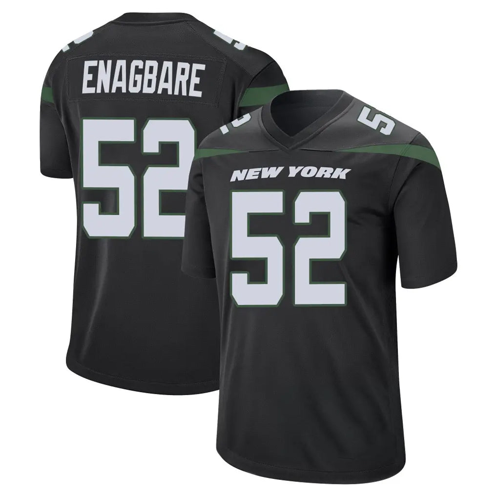 Choea NY.Jets #52 Kingsley Enagbare Player Stealth Black Home Game Stitched Jerseys