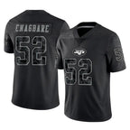 Choea NY.Jets #52 Kingsley Enagbare Player Stealth Black Limited Reflective Home Game Stitched Jerseys