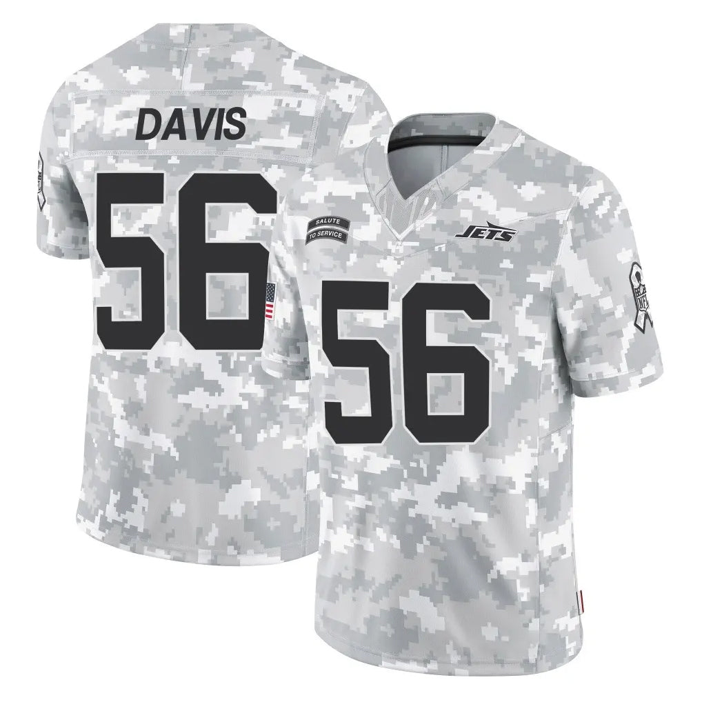 Choea NY.Jets #56 Demario Davis Player Arctic Camo Salute to Service Limited Game Stitched Jerseys
