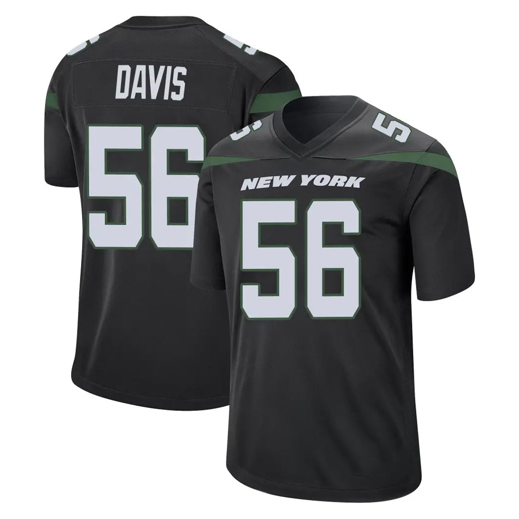 Choea NY.Jets #56 Demario Davis Player Stealth Black Home Game Stitched Jerseys