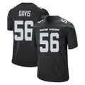 Choea NY.Jets #56 Demario Davis Player Stealth Black Home Game Stitched Jerseys