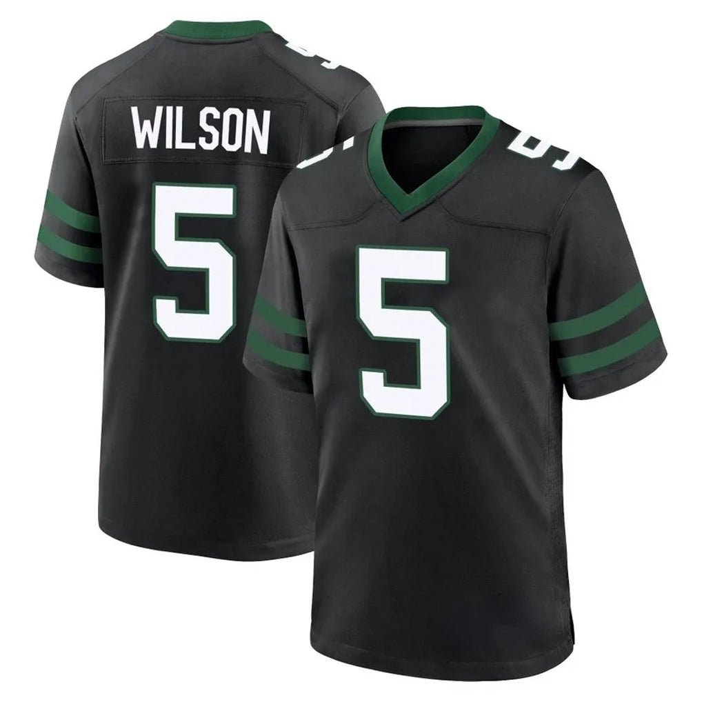 Choea NY.Jets #5 Garrett Wilson Player Black Legacy Home Game Stitched Jerseys