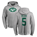 Choea NY.Jets #5 Garrett Wilson Player Gray LOGO Pullover Hoodies Limited Game Stitched Jerseys