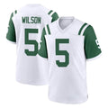 Choea NY.Jets #5 Garrett Wilson Player White Classic Home Game Stitched Jerseys