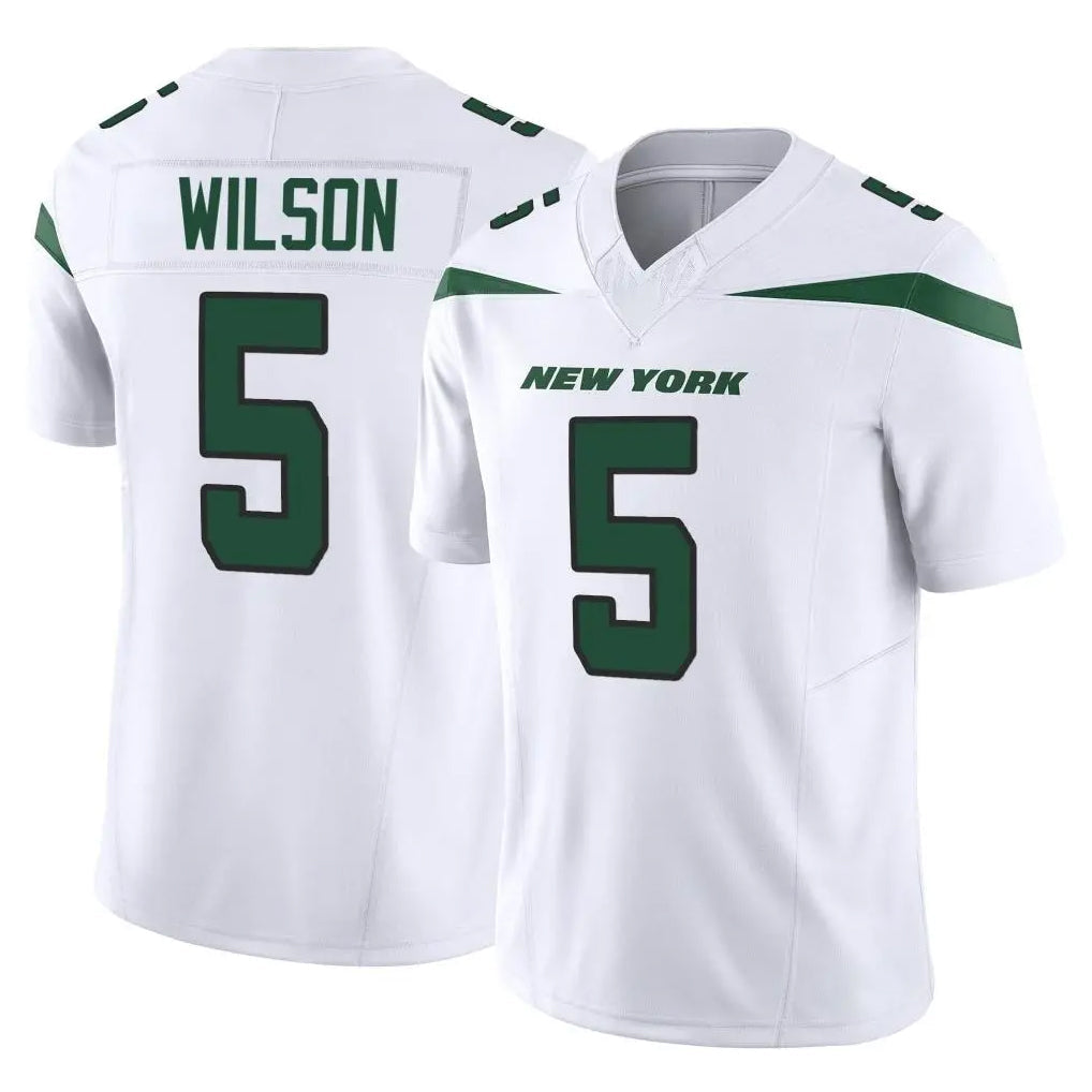 Choea NY.Jets #5 Garrett Wilson Player White Limited Vapor F.U.S.E. Home Game Stitched Jerseys