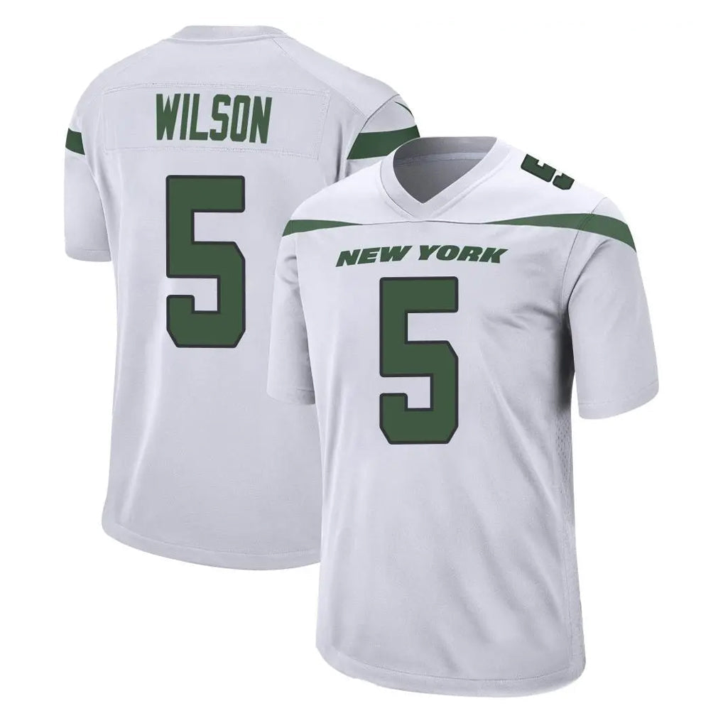 Choea NY.Jets #5 Garrett Wilson Player White Spotlight Home Game Stitched Jerseys