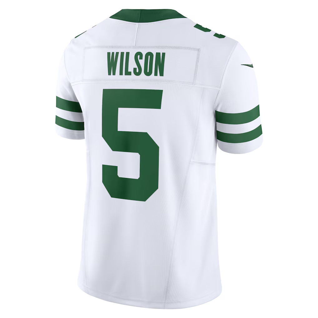 Choea NY.Jets #5 Garrett Wilson White Classic Alternate Vapor F.U.S.E. Limited Stitched Jerseys