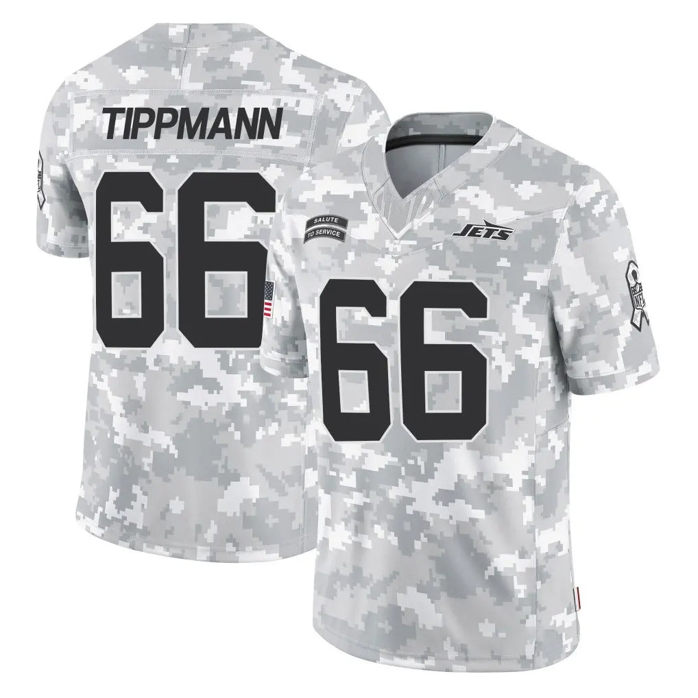 Choea NY.Jets #66 Joe Tippmann Player Arctic Camo Salute to Service Limited Game Stitched Jerseys