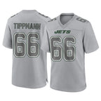 Choea NY.Jets #66 Joe Tippmann Player Gray Limited Atmosphere Fashion Home Game Stitched Jerseys