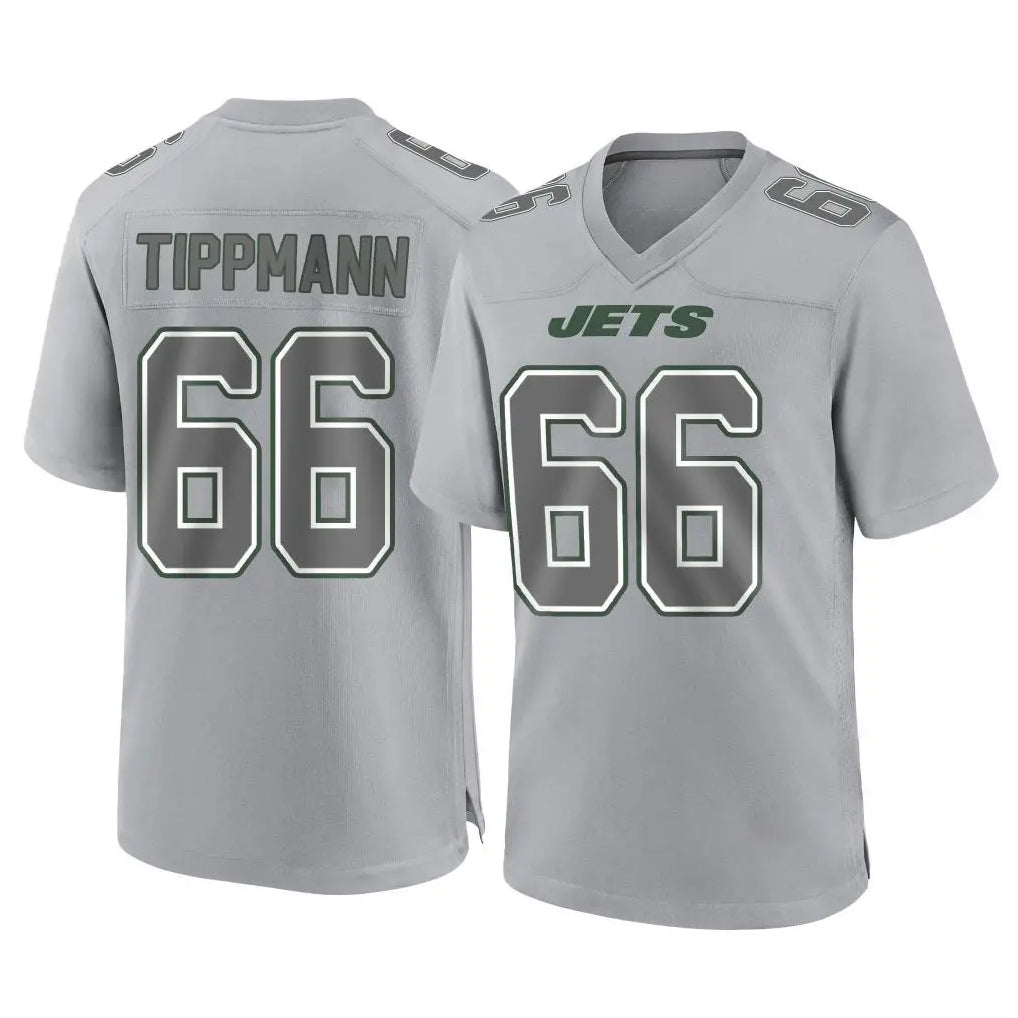 Choea NY.Jets #66 Joe Tippmann Player Gray Limited Atmosphere Fashion Home Game Stitched Jerseys