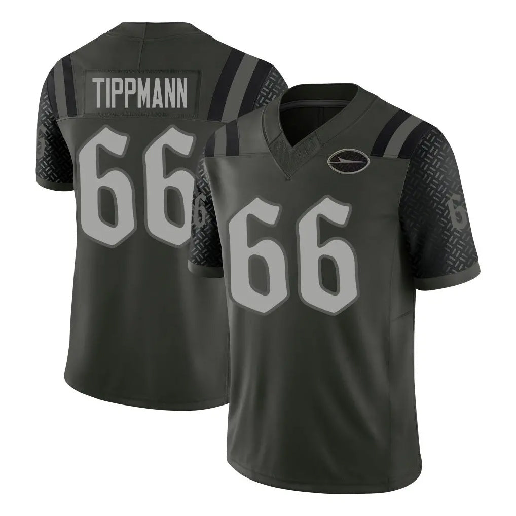 Choea NY.Jets #66 Joe Tippmann Player Green Limited 2025 Rivalries Collection Home Game Stitched Jerseys
