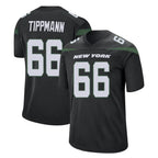 Choea NY.Jets #66 Joe Tippmann Player Stealth Black Home Game Stitched Jerseys