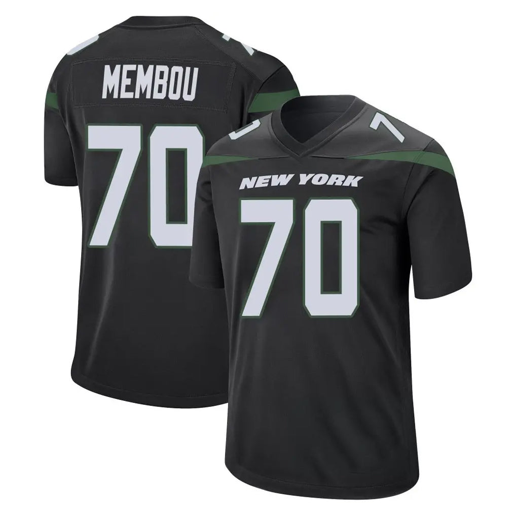 Choea NY.Jets #70 Armand Membou Player Stealth Black Home Game Stitched Jerseys