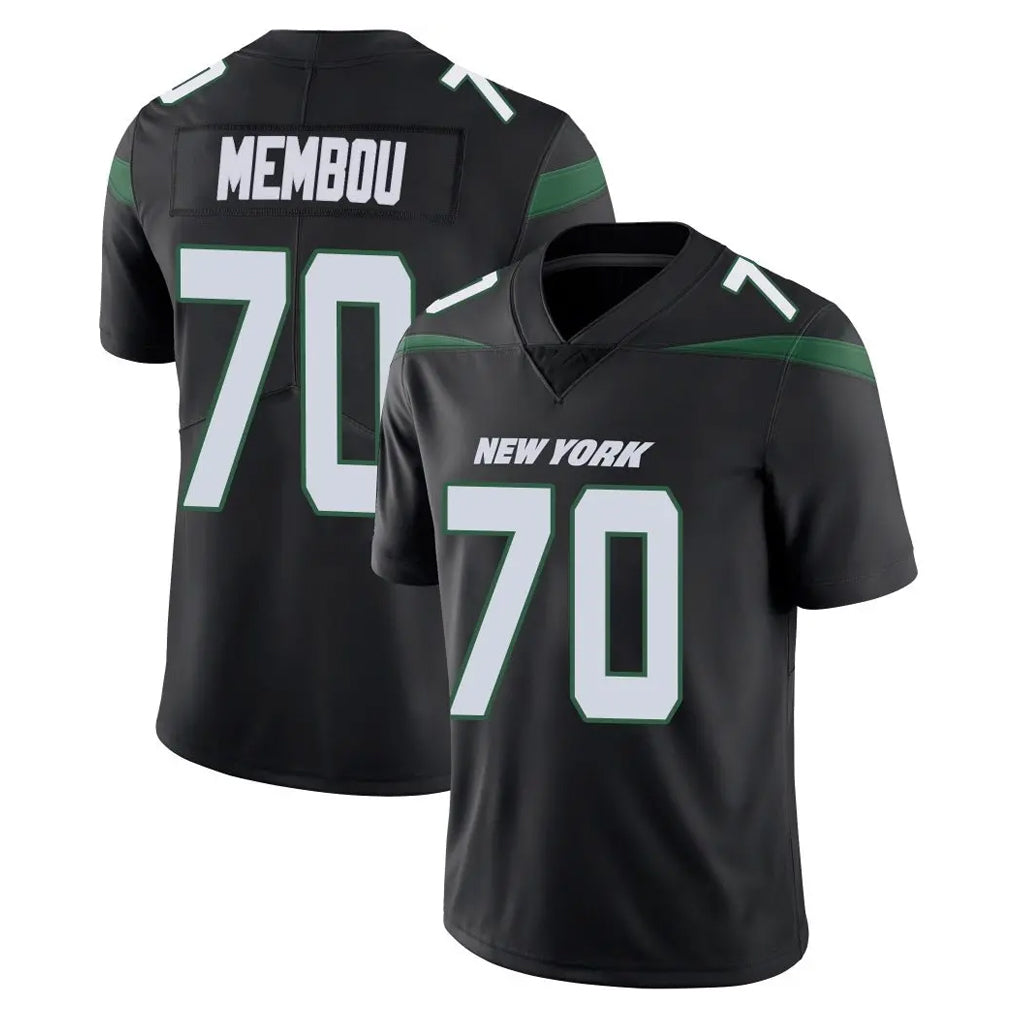Choea NY.Jets #70 Armand Membou Player Stealth Black Limited Vapor Home Game Stitched Jerseys