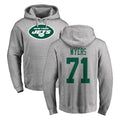 Choea NY.Jets #71 Josh Myers Player Gray LOGO Pullover Hoodies Limited Game Stitched Jerseys