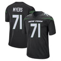Choea NY.Jets #71 Josh Myers Player Stealth Black Home Game Stitched Jerseys