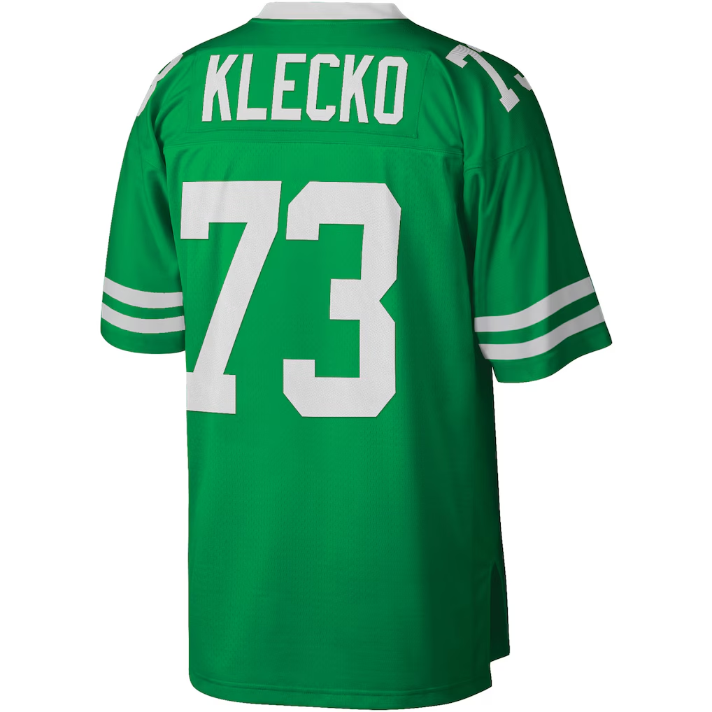 Choea NY.Jets #73 Joe Klecko Mitchell & Ness Kelly Green Legacy Replica Stitched Puhic Jersey