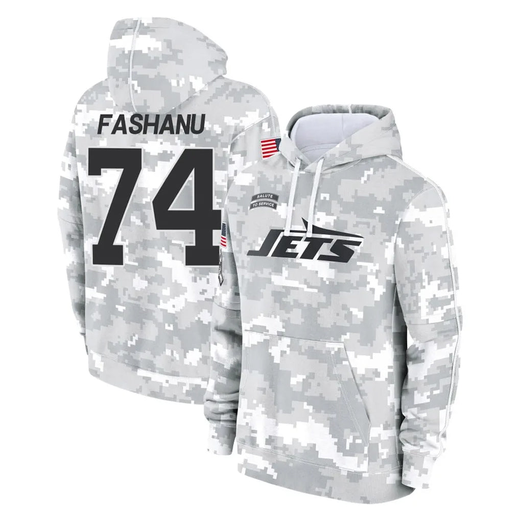 Choea NY.Jets #74 Olu Fashanu Player Arctic Camo Salute to Service Pullover Hoodies Limited Game Stitched Jerseys