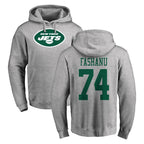 Choea NY.Jets #74 Olu Fashanu Player Gray LOGO Pullover Hoodies Limited Game Stitched Jerseys