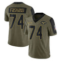 Choea NY.Jets #74 Olu Fashanu Player Olive Salute To Service Limited Game Stitched Jerseys