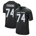 Choea NY.Jets #74 Olu Fashanu Player Stealth Black Home Game Stitched Jerseys