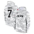 Choea NY.Jets #7 Geno Smith Player Arctic Camo Salute to Service Pullover Hoodies Limited Game Stitched Jerseys
