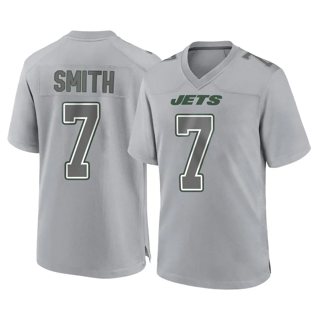 Choea NY.Jets #7 Geno Smith Player Gray Limited Atmosphere Fashion Home Game Stitched Jerseys