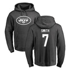 Choea NY.Jets #7 Geno Smith Player Gray Pullover Hoodies Limited Game Stitched Jerseys