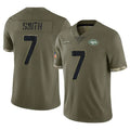 Choea NY.Jets #7 Geno Smith Player Olive Salute To Service Limited Stitched Jerseys