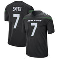 Choea NY.Jets #7 Geno Smith Player Stealth Black Home Game Stitched Jerseys