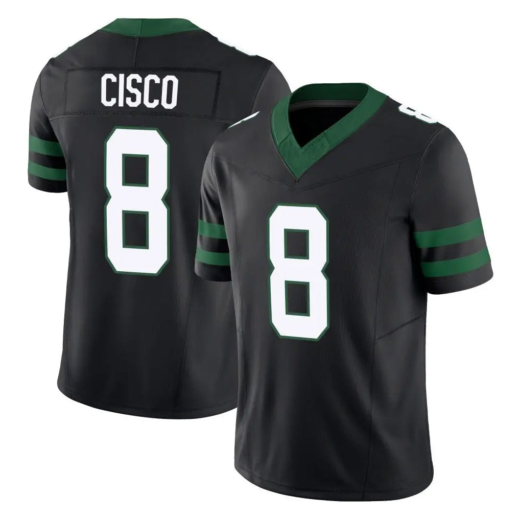 Choea NY.Jets #8 Andre Cisco Player Black Limited Legacy Vapor F.U.S.E. Home Game Stitched Jerseys