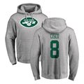 Choea NY.Jets #8 Andre Cisco Player Gray LOGO Pullover Hoodies Limited Game Stitched Jerseys
