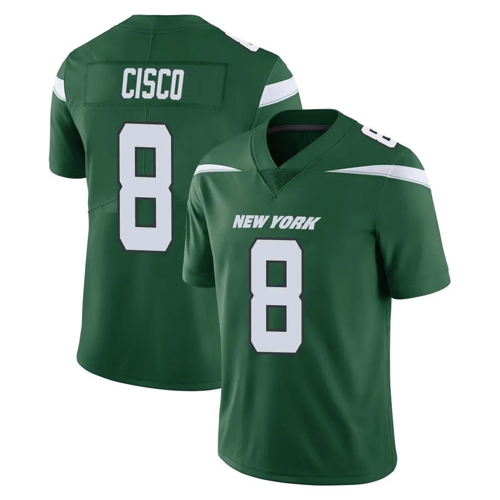 Choea NY.Jets #8 Andre Cisco Player Green Limited Vapor Home Game Stitched Jerseys