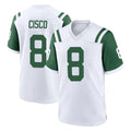 Choea NY.Jets #8 Andre Cisco Player White Classic Home Game Stitched Jerseys