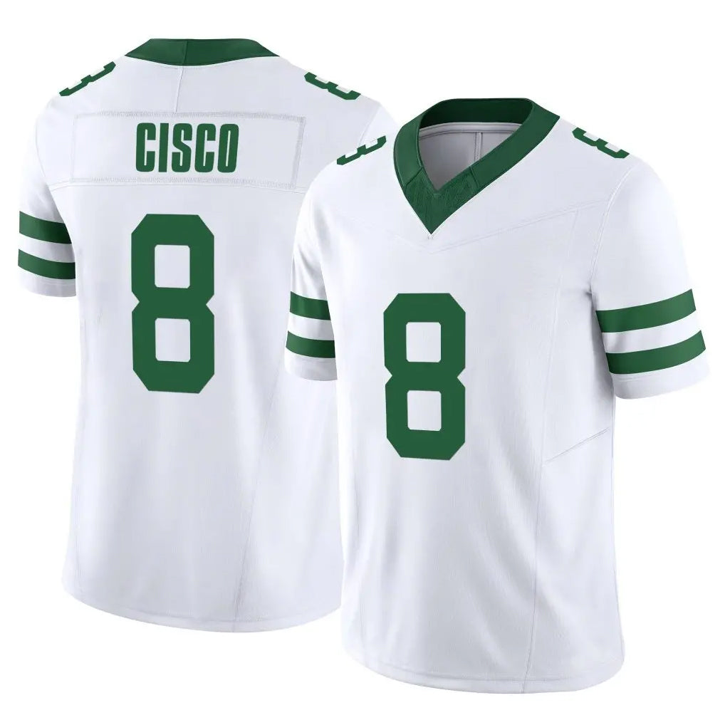Choea NY.Jets #8 Andre Cisco Player White Legacy Limited Vapor F.U.S.E. Home Game Stitched Jerseys
