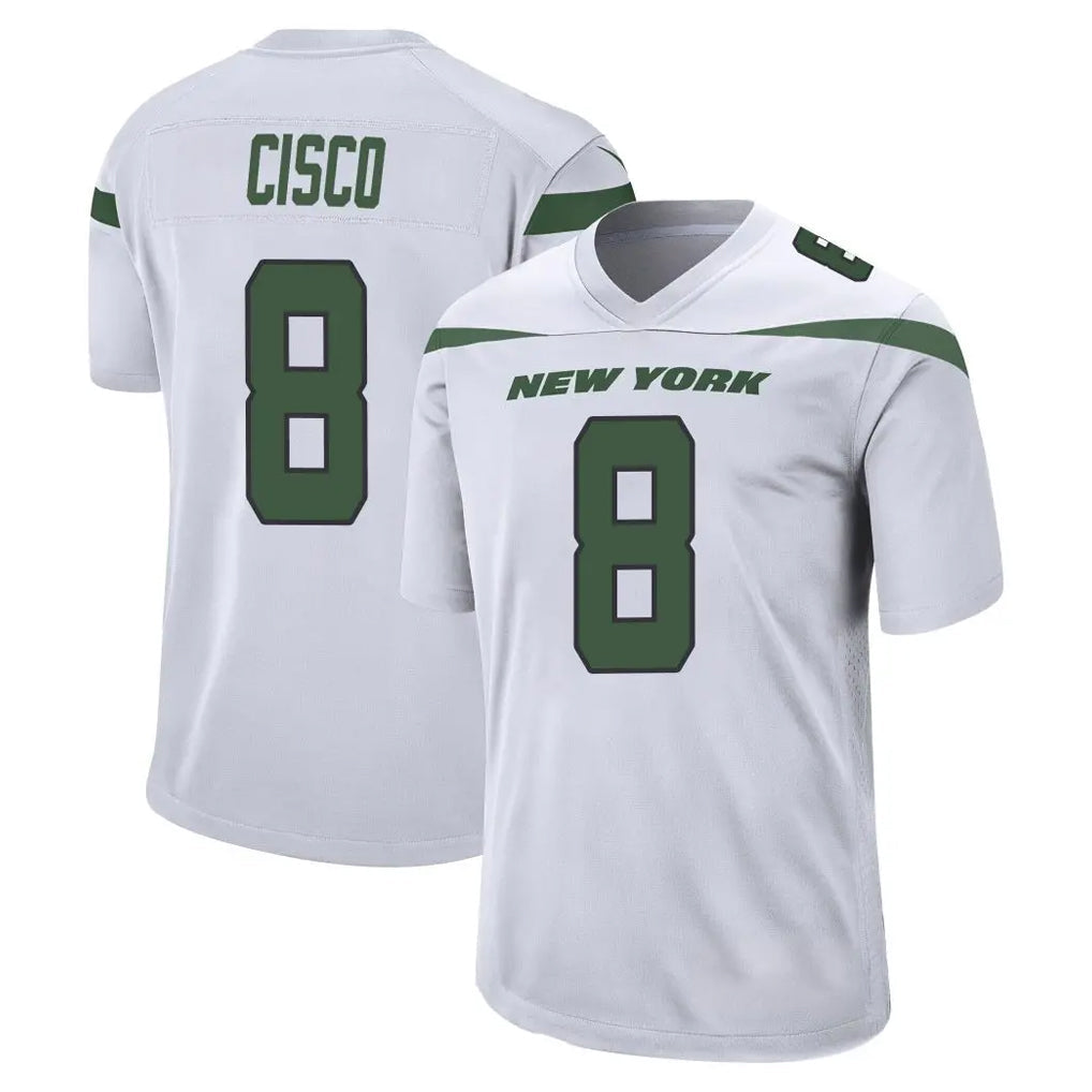 Choea NY.Jets #8 Andre Cisco Player White Spotlight Home Game Stitched Jerseys
