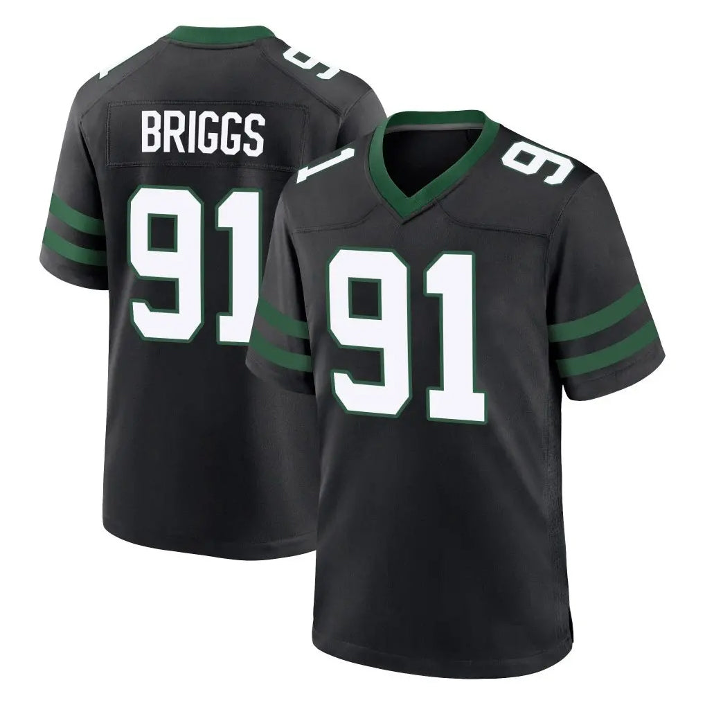 Choea NY.Jets #91 Jowon Briggs Player Black Legacy Home Game Stitched Jerseys