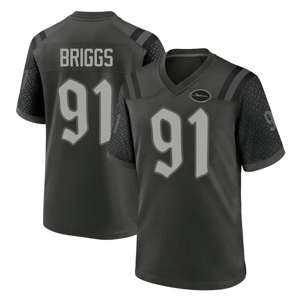 Choea NY.Jets #91 Jowon Briggs Player Green 2025 Rivalries Collection Home Game Stitched Jerseys