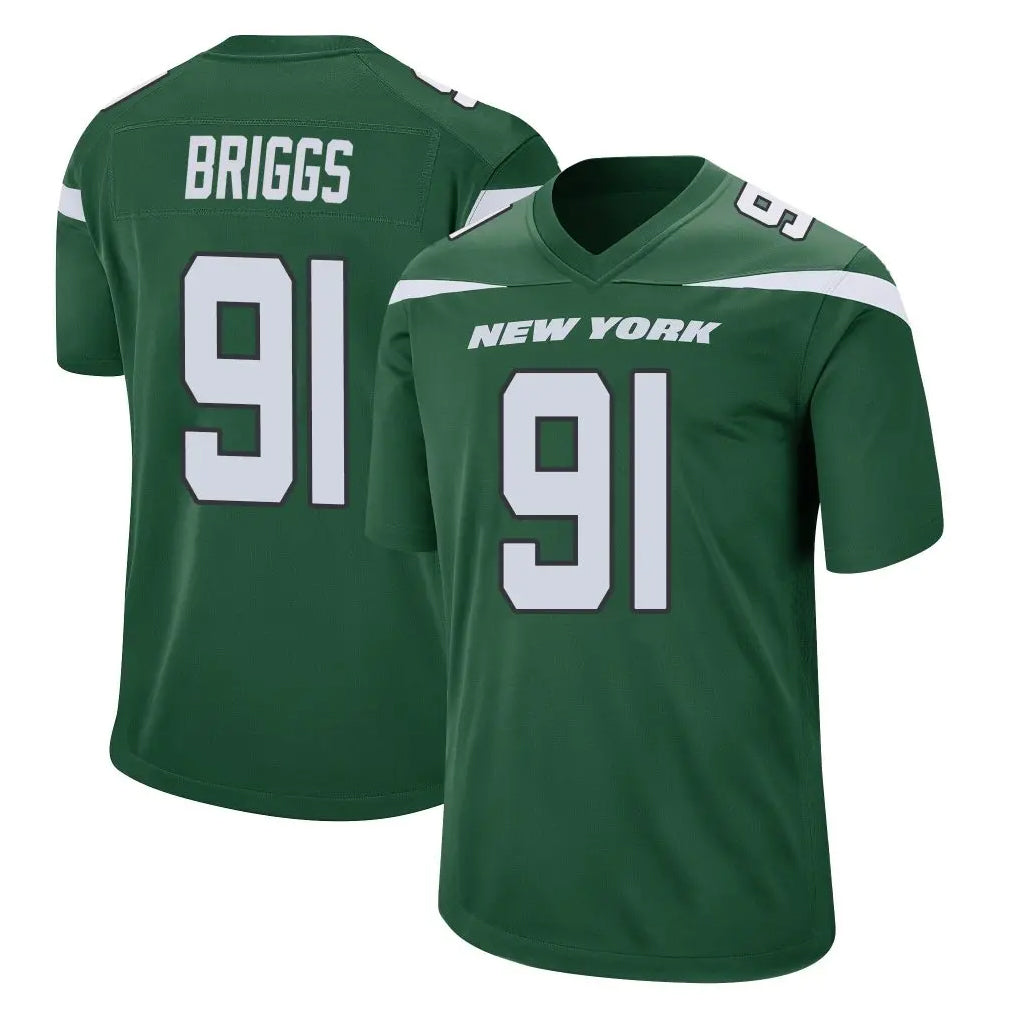 Choea NY.Jets #91 Jowon Briggs Player Green Home Game Stitched Jerseys
