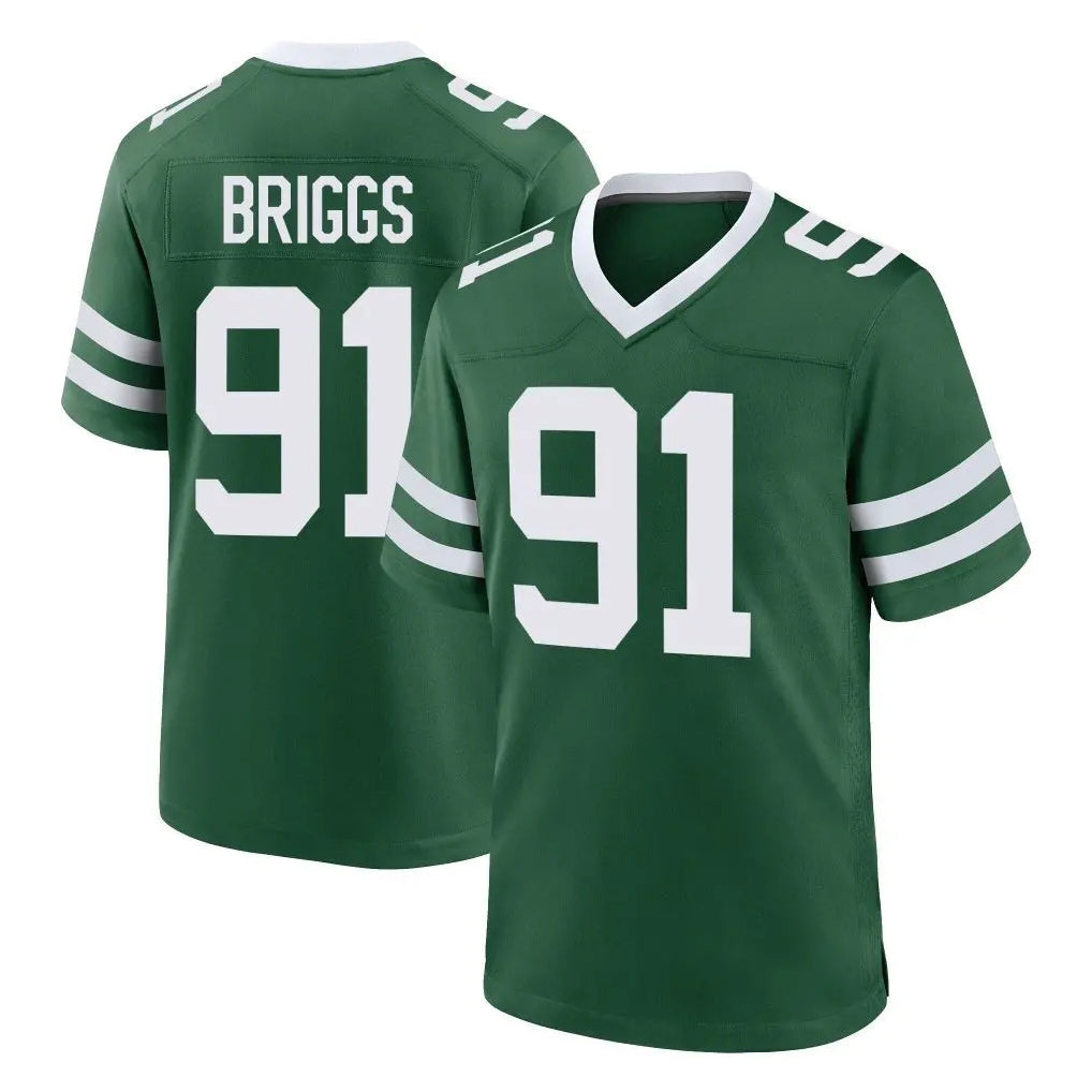 Choea NY.Jets #91 Jowon Briggs Player Green Legacy Home Game Stitched Jerseys