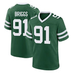 Choea NY.Jets #91 Jowon Briggs Player Green Legacy Home Game Stitched Jerseys