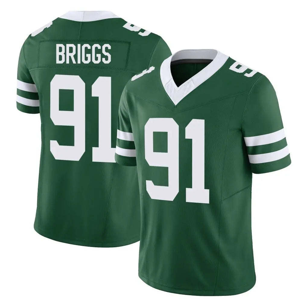 Choea NY.Jets #91 Jowon Briggs Player Green Legacy Limited Vapor F.U.S.E. Home Game Stitched Jerseys