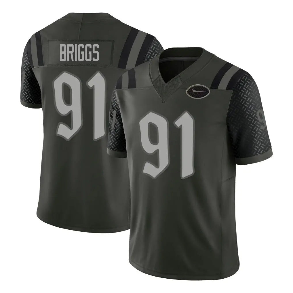 Choea NY.Jets #91 Jowon Briggs Player Green Limited 2025 Rivalries Collection Home Game Stitched Jerseys