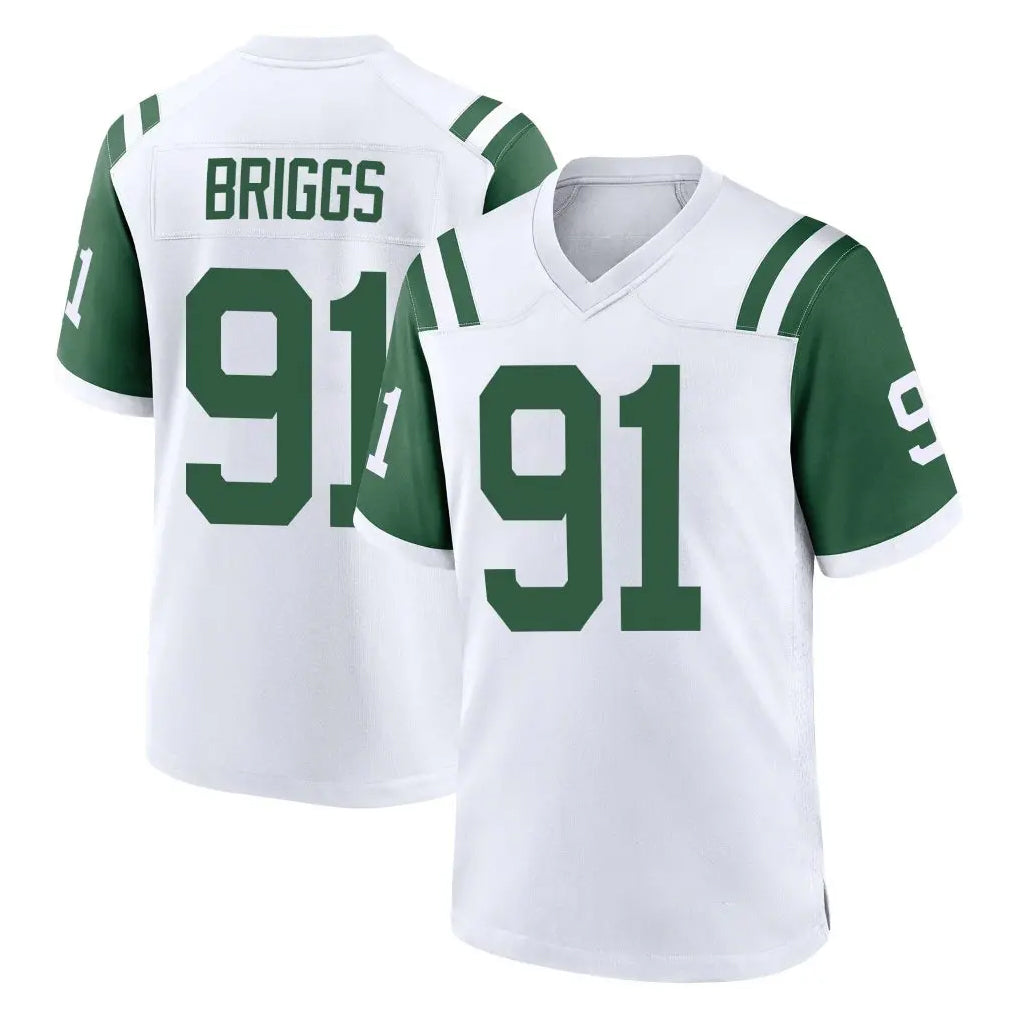 Choea NY.Jets #91 Jowon Briggs Player White Classic Home Game Stitched Jerseys