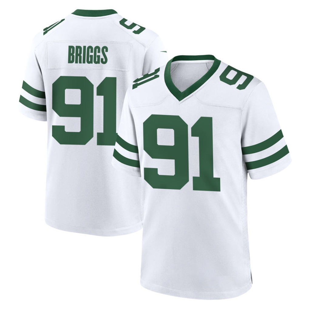 Choea NY.Jets #91 Jowon Briggs Player White Legacy Home Game Stitched Jerseys