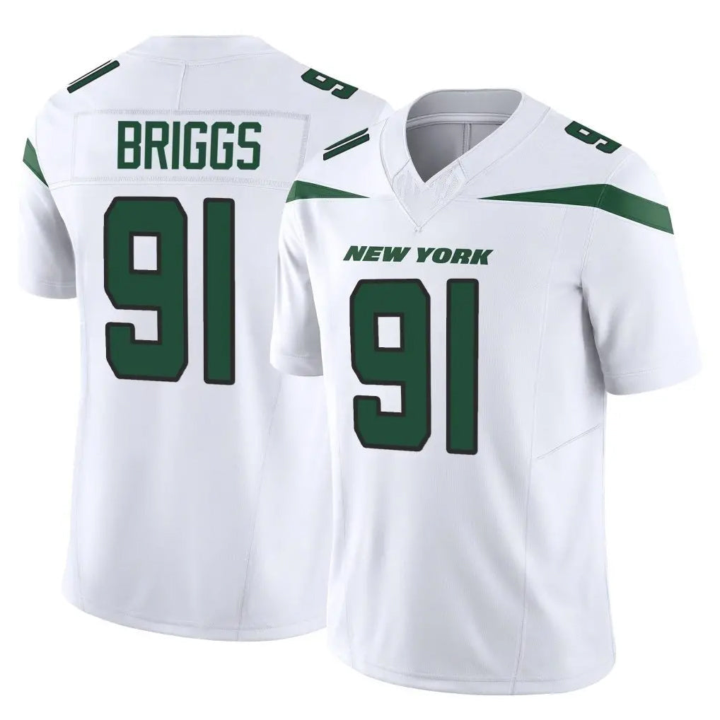 Choea NY.Jets #91 Jowon Briggs Player White Limited Vapor F.U.S.E. Home Game Stitched Jerseys