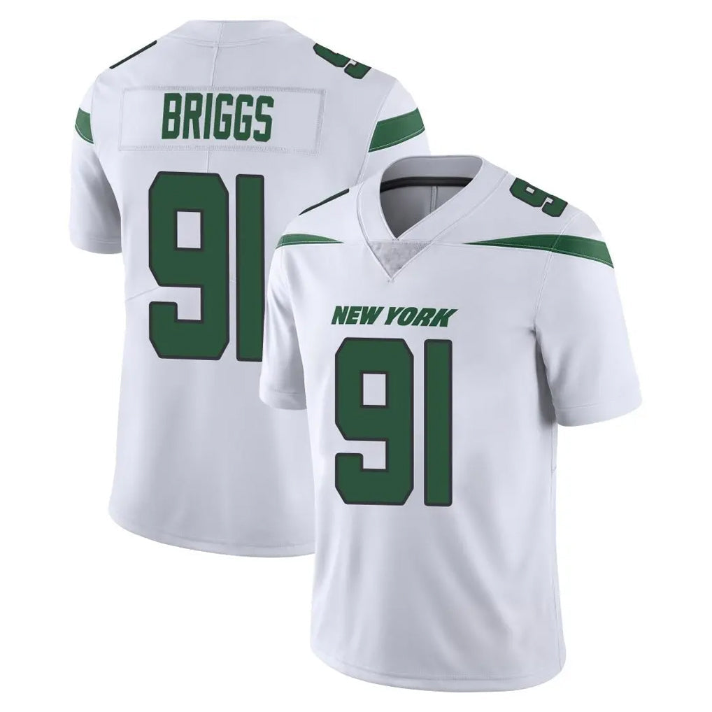 Choea NY.Jets #91 Jowon Briggs Player White Spotlight Limited Vapor Home Game Stitched Jerseys
